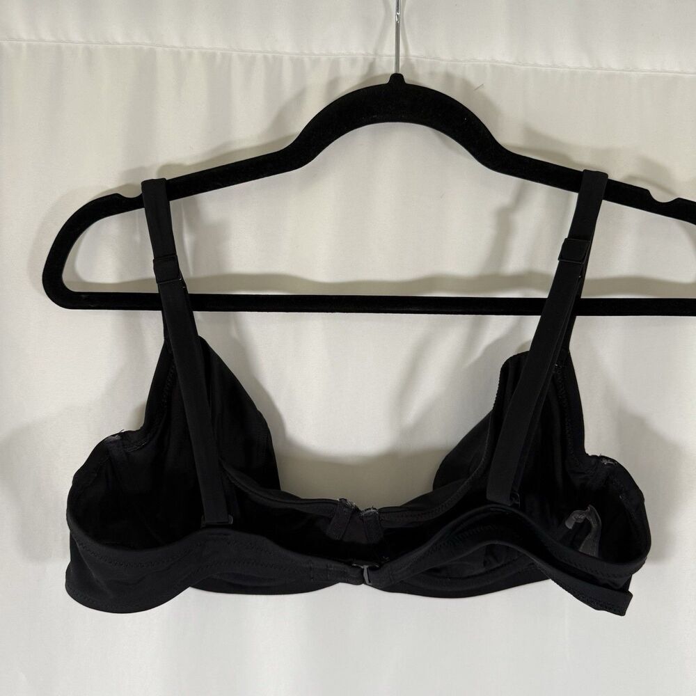 Aerie Bikini Top Women's XL Black Adjustable Strap Unpadded Hook Back - Picture 6 of 9